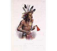 IPLUPJDY Vintage Poster Wall Prints Painting on Canvas Matotope Adorned with the Insignia of His Warlike Deeds by Karl Bodmer Picture Art Prints for Wall Decor 60x90cm