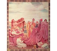 IPLUPJDY Vintage Poster Wall Prints Painting on Canvas Phoenicians Trading with Early Britons Copy of a Painting in the Royal Exchange by Frederic Leighton Picture Art Prints for Wall Decor 60x90cm