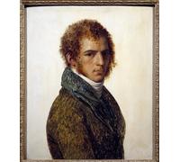 IPLUPJDY Vintage Poster Wall Prints Painting on Canvas Portrait of the Benjamin Rolland Painting by Anne Louis Girodet De Roucy Trioson Picture Art Prints for Wall Decor 60x90cm