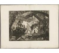 IPLUPJDY Vintage Poster Wall Prints Painting on Canvas Prisoners on a Projecting Platform Plate From Imaginary Prisons by Battista Piranesi Picture Art Prints for Wall Decor 60x90cm