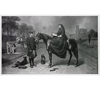 IPLUPJDY Vintage Poster Wall Prints Painting on Canvas Queen Victoria At Osborne After the Painting of by Edwin Landseer Picture Art Prints for Wall Decor 60x90cm
