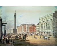 IPLUPJDY Vintage Poster Wall Prints Painting on Canvas Sackville Street Dublin by Michael Angelo Hayes Picture Art Prints for Wall Decor 60x90cm