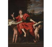 IPLUPJDY Vintage Poster Wall Prints Painting on Canvas Saint John the Evangelist by Domenichino Picture Art Prints for Wall Decor 60x90cm