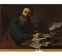 IPLUPJDY Vintage Poster Wall Prints Painting on Canvas Saint Paul the Apostle by Claude Vignon Picture Art Prints for Wall Decor 60x90cm