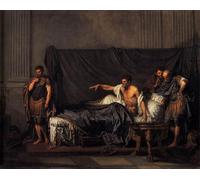 IPLUPJDY Vintage Poster Wall Prints Painting on Canvas Septimius Severus and Caracalla by Jean Baptiste Greuze Picture Art Prints for Wall Decor 60x90cm