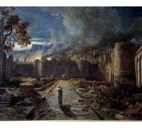 IPLUPJDY Vintage Poster Wall Prints Painting on Canvas Sodom the Destruction of the City by Jules Augustin Laurens Picture Art Prints for Wall Decor 60x90cm