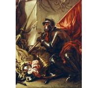 IPLUPJDY Vintage Poster Wall Prints Painting on Canvas Soldier Holding Detail From Allegory of War by Famous Artist Picture Art Prints for Wall Decor 60x90cm