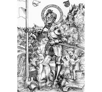 IPLUPJDY Vintage Poster Wall Prints Painting on Canvas St George by Lucas the Elder Cranach Picture Art Prints for Wall Decor 60x90cm