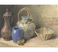 IPLUPJDY Vintage Poster Wall Prints Painting on Canvas Still Life with Ginger Jar by William Henry Hunt Picture Art Prints for Wall Decor 60x90cm