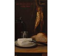 IPLUPJDY Vintage Poster Wall Prints Painting on Canvas Still Life with Herring Bread and Cheese by Gabriel Decamps Picture Art Prints for Wall Decor 60x90cm