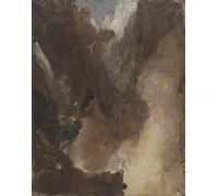 IPLUPJDY Vintage Poster Wall Prints Painting on Canvas Study for a Scene From Lord Byron by Thomas Cole Picture Art Prints for Wall Decor 60x90cm