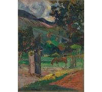 IPLUPJDY Vintage Poster Wall Prints Painting on Canvas Tahitian Landscape by Paul Gauguin Picture Art Prints for Wall Decor 60x90cm