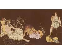IPLUPJDY Vintage Poster Wall Prints Painting on Canvas the Animal and the Twins by Bartolomeo Pinelli Picture Art Prints for Wall Decor 60x90cm