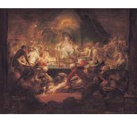 IPLUPJDY Vintage Poster Wall Prints Painting on Canvas the Animal Freemasons by Gabriel De Saint Aubin Picture Art Prints for Wall Decor 60x90cm