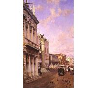 IPLUPJDY Vintage Poster Wall Prints Painting on Canvas the Animal of St Mark's Venice by William Logsdail Picture Art Prints for Wall Decor 60x90cm