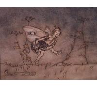 IPLUPJDY Vintage Poster Wall Prints Painting on Canvas the Elf Attendant on Bottom to a Midsummer Night Dream by Arthur Rackham Picture Art Prints for Wall Decor 60x90cm