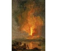 IPLUPJDY Vintage Poster Wall Prints Painting on Canvas the Eruption of Vesuvius by Pierre Jacques Volaire Picture Art Prints for Wall Decor 60x90cm