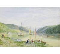IPLUPJDY Vintage Poster Wall Prints Painting on Canvas the Gorge From Beneath Sea Walls by Danby Picture Art Prints for Wall Decor 60x90cm
