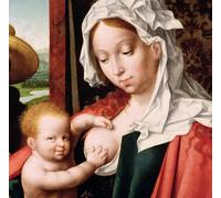 IPLUPJDY Vintage Poster Wall Prints Painting on Canvas the Holy Familyoil on Detail of by Joos Van Cleve Picture Art Prints for Wall Decor 60x90cm