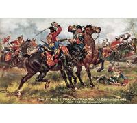 IPLUPJDY Vintage Poster Wall Prints Painting on Canvas the Kings Horse Now the St Dragoon Guards Battle of Dettingen by Henry A. Payne Picture Art Prints for Wall Decor 60x90cm
