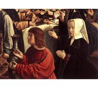 IPLUPJDY Vintage Poster Wall Prints Painting on Canvas the Marriage At Cana Detail by Gerard David Picture Art Prints for Wall Decor 60x90cm