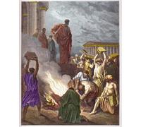 IPLUPJDY Vintage Poster Wall Prints Painting on Canvas the Prediction of Saint Paul a Ephese by Gustave Dore Picture Art Prints for Wall Decor 60x90cm