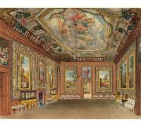 IPLUPJDY Vintage Poster Wall Prints Painting on Canvas the Queen's Drawing Room Windsor Castle by Charles Wild Picture Art Prints for Wall Decor 60x90cm