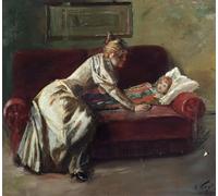 IPLUPJDY Vintage Poster Wall Prints Painting on Canvas the Sick Child by Christian Krohg Picture Art Prints for Wall Decor 60x90cm
