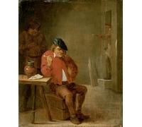 IPLUPJDY Vintage Poster Wall Prints Painting on Canvas the Smoker by David Teniers the Younger Picture Art Prints for Wall Decor 60x90cm