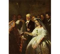 IPLUPJDY Vintage Poster Wall Prints Painting on Canvas the Unequal Marriage by Vasily Pukirev Picture Art Prints for Wall Decor 60x90cm