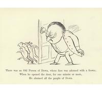 IPLUPJDY Vintage Poster Wall Prints Painting on Canvas There Was an Old Person Down Whose Face Was Adorned with a Frown by Edward Leaars Picture Art Prints for Wall Decor 60x90cm