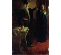 IPLUPJDY Vintage Poster Wall Prints Painting on Canvas Truth in the Temple by Howard Pyle Picture Art Prints for Wall Decor 60x90cm
