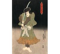IPLUPJDY Vintage Poster Wall Prints Painting on Canvas Ukiyo-e Print of an Actor Playing a Samurai by Utagawa Kunisada Picture Art Prints for Wall Decor 60x90cm