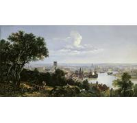 IPLUPJDY Vintage Poster Wall Prints Painting on Canvas View of Bristol From Clifton Wood by William Muller Picture Art Prints for Wall Decor 60x90cm