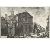IPLUPJDY Vintage Poster Wall Prints Painting on Canvas View of the Basilica of St.outside the Walls of by Battista Piranesi Picture Art Prints for Wall Decor 60x90cm