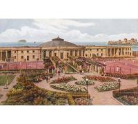IPLUPJDY Vintage Poster Wall Prints Painting on Canvas Winter Gardens and Pavilion Weston super mare by Alfred Robert Quinton Picture Art Prints for Wall Decor 60x90cm