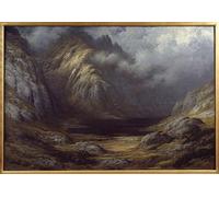 IPLUPJDY Vintage Wall Art Canvas Image Artwork Print Poster a Lake in Scotland After the Storm by Gustave Dore Wall Art Paintiing for Home Decor 60x90cm