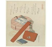 IPLUPJDY Vintage Wall Art Canvas Image Artwork Print Poster a Parting Gift for the Horse by Katsushika Hokusai Wall Art Paintiing for Home Decor 60x90cm