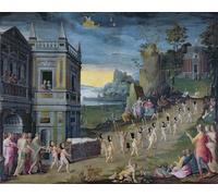 IPLUPJDY Vintage Wall Art Canvas Image Artwork Print Poster an Allegory of the Death of Love by Antoine Caron Wall Art Paintiing for Home Decor 60x90cm
