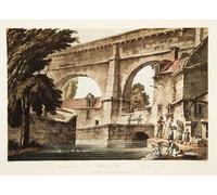 IPLUPJDY Vintage Wall Art Canvas Image Artwork Print Poster Aqueduct At Arcueil Illustration From Versailles by Claude Nattes Wall Art Paintiing for Home Decor 60x90cm