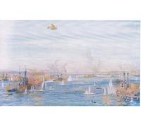 IPLUPJDY Vintage Wall Art Canvas Image Artwork Print Poster Bombarding the Narrows March From Cassells History of the British People by William Lionel Wyllie Wall Art Paintiing for Home Decor 60x90cm