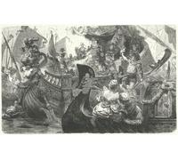 IPLUPJDY Vintage Wall Art Canvas Image Artwork Print Poster Catherine Cornaro Setting Sail From Venice to Become Queen of Cyprus by Hermann Vogel Wall Art Paintiing for Home Decor 60x90cm