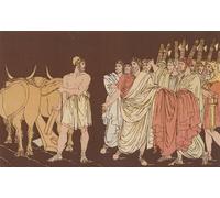 IPLUPJDY Vintage Wall Art Canvas Image Artwork Print Poster Cincinnatus to Be Dictator by Bartolomeo Pinelli Wall Art Paintiing for Home Decor 60x90cm