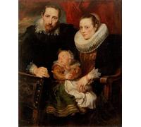 IPLUPJDY Vintage Wall Art Canvas Image Artwork Print Poster Family Portrait by Anthony Van Dyck Wall Art Paintiing for Home Decor 60x90cm
