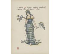 IPLUPJDY Vintage Wall Art Canvas Image Artwork Print Poster Flowers From Shakespeares Garden by Walter Crane Wall Art Paintiing for Home Decor 60x90cm