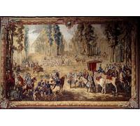 IPLUPJDY Vintage Wall Art Canvas Image Artwork Print Poster Hanging Depicting the Hunts of Louis Xvi of the King's Well in Compiegne Forest by Jean Baptiste Oudry for Home Decor 60x90cm