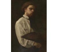 IPLUPJDY Vintage Wall Art Canvas Image Artwork Print Poster Hommage a Delacroix by Ignace Henri Jean Fantin Latour Wall Art Paintiing for Home Decor 60x90cm