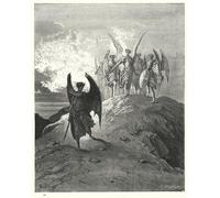 IPLUPJDY Vintage Wall Art Canvas Image Artwork Print Poster Illustration by for Miltons Paradise Lost Book Iv Lines by Gustave Dore Wall Art Paintiing for Home Decor 60x90cm