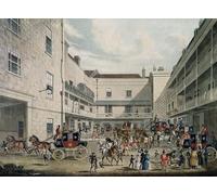 IPLUPJDY Vintage Wall Art Canvas Image Artwork Print Poster Leaving the Swan with Two Necks Inn Lad Lane by Pollard Wall Art Paintiing for Home Decor 60x90cm