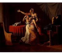 IPLUPJDY Vintage Wall Art Canvas Image Artwork Print Poster Lictors Bearing to Brutus the Bodies of His Sons by Jacques Louis David Wall Art Paintiing for Home Decor 60x90cm
